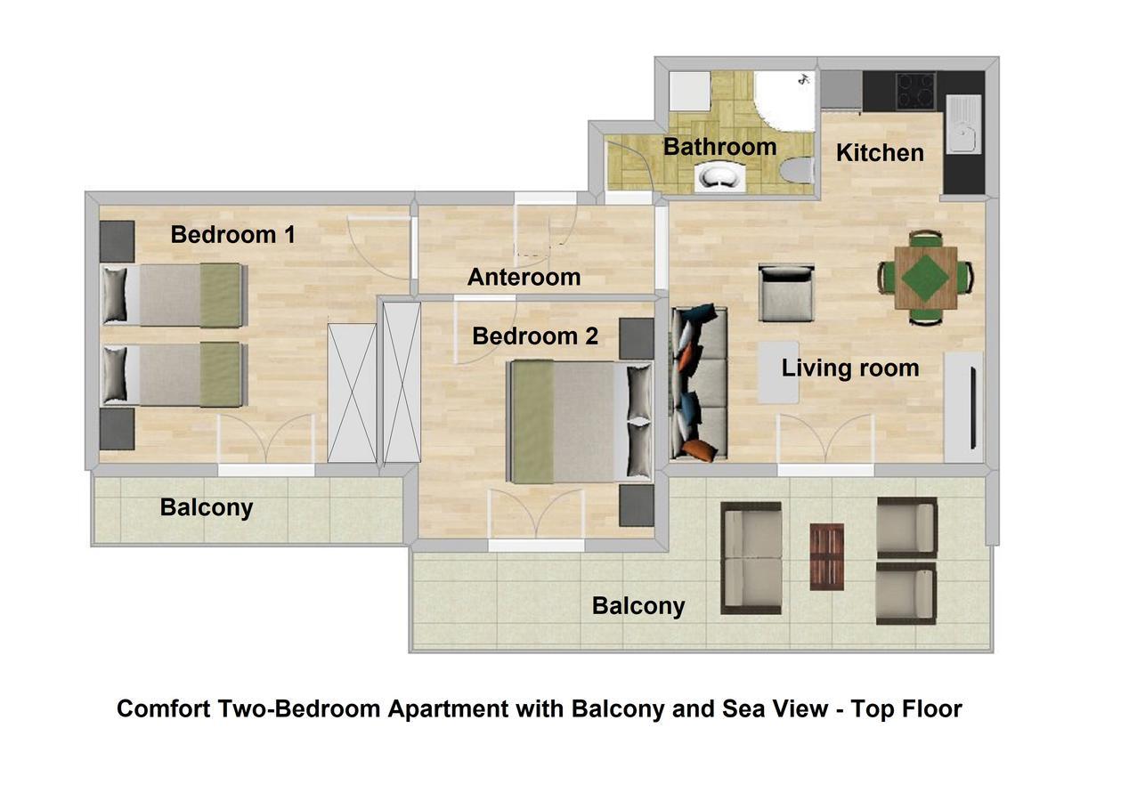 Apartments Miramar Котор Экстерьер фото